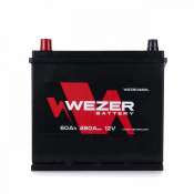 Аккумулятор WEZER 12V 60Ah 480A JIS (R+) 230x179x225